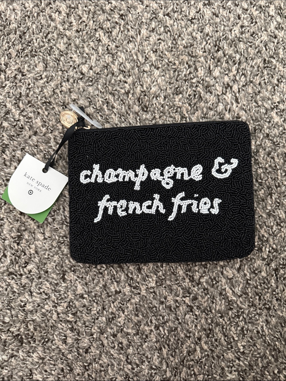 kate spade champagne and French fries clutch